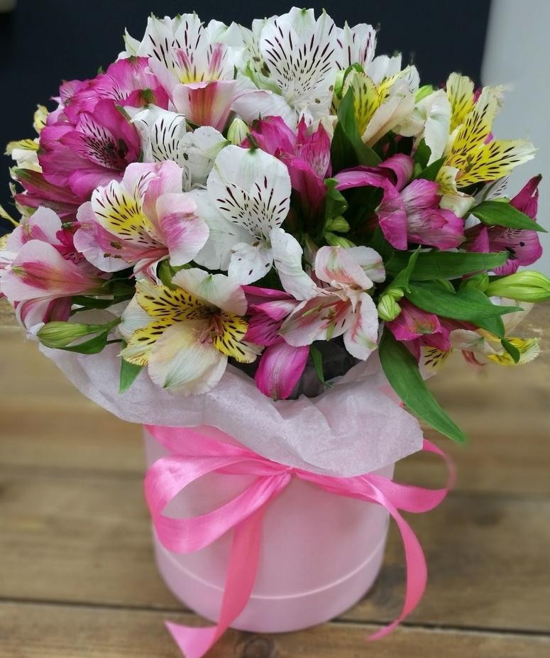 Шляпная коробочка с альстромерией 💐😊🌺🌹😉. Цена композиции на фото 1390 руб. Для самых… — ТЦ «Добрыня», Петрозаводск